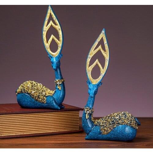 Creative modern couple deer wine cabinet Xuanguan ornaments decoration home decoration wedding gift wedding room decoration