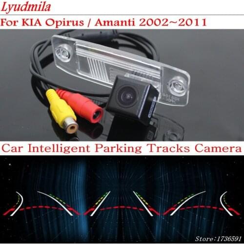 Lyudmila Car Intelligent Parking Tracks Camera FOR KIA Opirus / Amanti / Borrego / Mohave Rear View HD Back up Reverse Camera