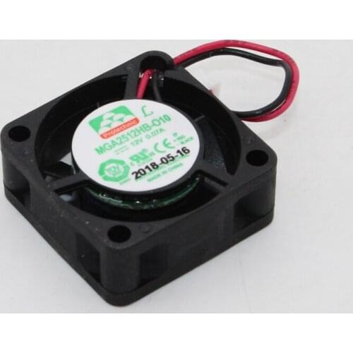 New MGA2512HB-O10 Yong Li Magic 2510 12V 25mm Double Ball Miniature Silent Small Fan