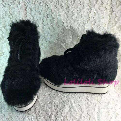 Princess sweet gothic lolita shoes Lolilloliyoyo antaina Japanese design shoe custom thick bottom black suede flat shoes yd001-1