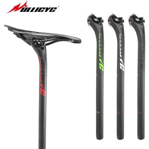 Full Carbon Ultra Light Super Strength MTB/Road Bicycle Parallel Seatposts Bike Parts Diameter 27.2/30.8/31.6/*350/400mm 3K Matt