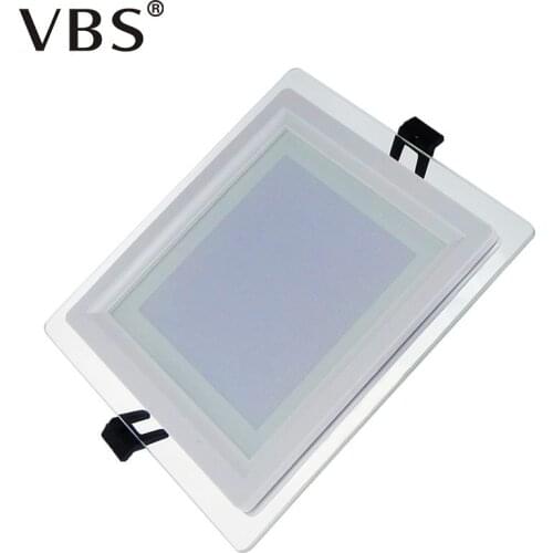 Dimmable LED Panel Downlight Square Glass Panel Lights High Brightness Ceiling Recessed Lamps For Home SMD5730 AC110V AC220V
