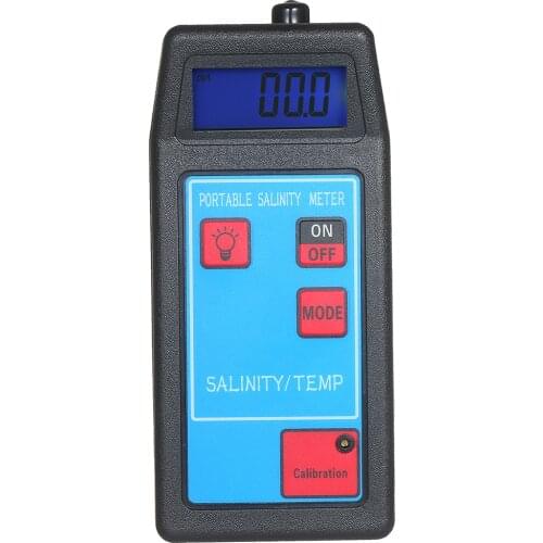 2 in 1 Temperature Salinity Meter ATC Salinometer Salt Gauge Salty Brine Meter Salinity Refractometer Food Salinity Tester