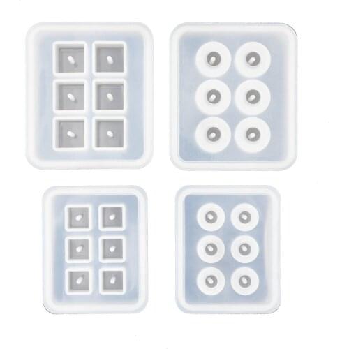 Silicone Mold for 12mm 16mm Cube ball beads with hole 6 compartment epoxy Resin Silicone Mould handmade Craft