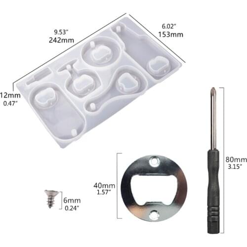 Silicone Resin Mold Bottle Opener Mould Large Beauty Tray Molds for DIY Jewelry Holder Home Decoration