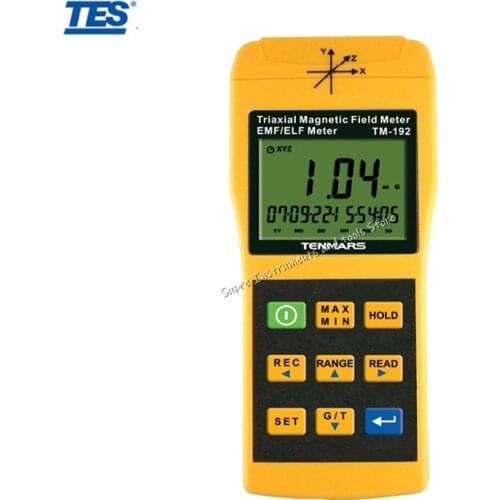 TM192 3 Axis Triaxis Gaussmeter EMF ELF Magnetic Field Meter TM-192 Tenmars Electromagnetic wave tester TM-192D TM192D