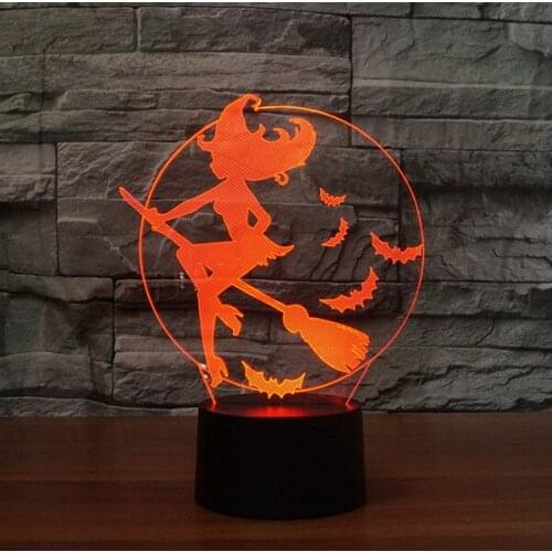 Witch Modeling 3d Desk Lamp Nightlight Led Creative Decoration Table Lamps Personal Gift 7 color change Table Lamp For Bedroom
