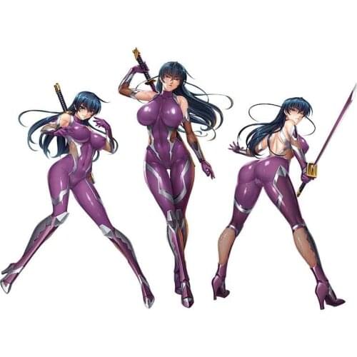 Dawasaru Igawa Asagi Taimanin Holding A Weapon Renderer Sticker for Audi A6 Auto Accessories Vinyl Anti Scratch Film