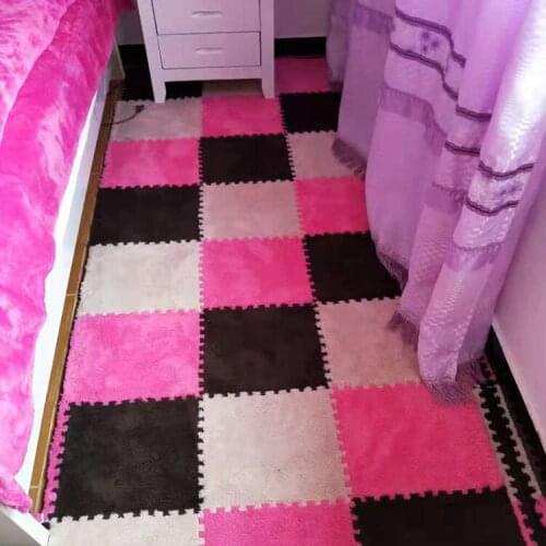 10pcs/lot Splicing Carpet Foam Thickening Block Suede Jigsaw Puzzle Cushions Bedroom Bay Window Pad Tatami Mat Household F8180