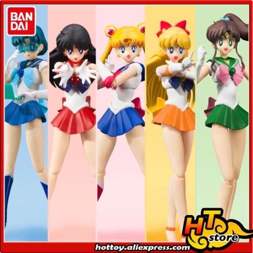 100% Original BANDAI SPIRITS S.H.Figuarts SHF Action Figure - Sailor Mars Venus Mercury Jupiter -Animation Color Edition