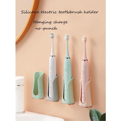 3pcs Silicone Electric Toothbrush Holder Wall-Mounted Traceless Toothbrush Organizer Storage Stand Rack Toothbrush Holder Wall