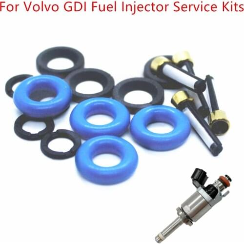 4Sets For Volvo S60 S80 V60 V70 XC60 XC70 2.0L GDI Fuel Injector Service Kits For Part 31303495 31303496 31303497 31336653