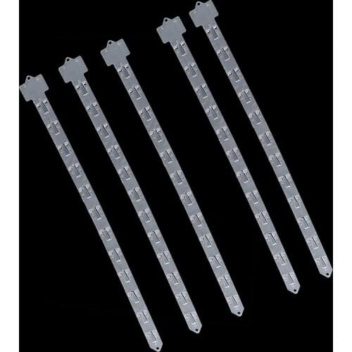 5 Pcs Pvc Injection Plastic Supermarket Hanging Strip Transparent Hanging Strip Home Storage