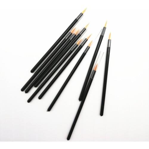 10pcs / 50pcs Solid Rod Professional Disposable eyeliner brushes Lip line Makeup brush with cap drop shipping
