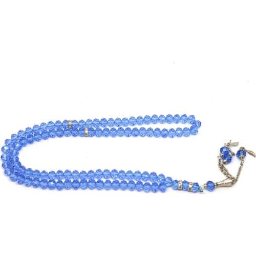 8MM crystal glass 99 rosary beads hanging three beads Middle East Islam Muslim Tasby Allah Muhammad rosary suitable for everyone