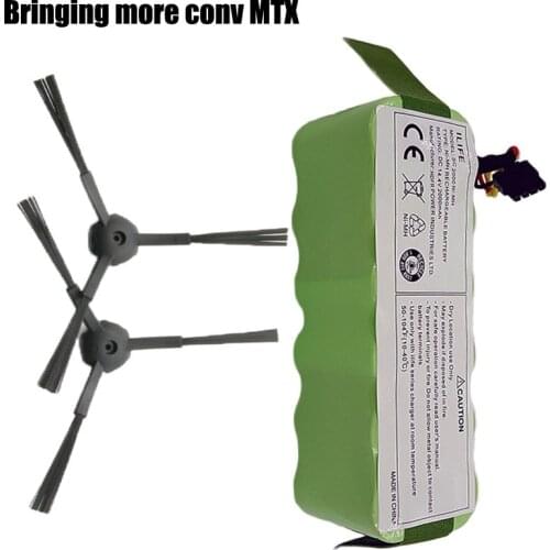 A brush+Ecovacs NI-MH 3500mAH 14.4 V Battery for Kitfort KT504 Haier T322 T321 T320 T325 robotic Vacuum Cleaner Parts Accessory