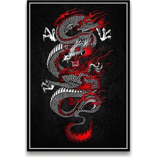 Diamond setting DiamonJapanese style diamond painting dragon pattern wall art rhinestone embroidery mural shop restaurant tea ro