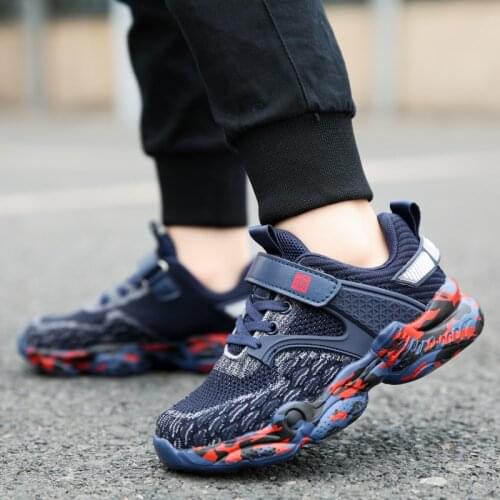 Size 28-40 Brand Kids Sneakers Summer Autumn Mesh Blue Baby Boys Sport Shoes Flying Weaving Little Big Children Running Shoes