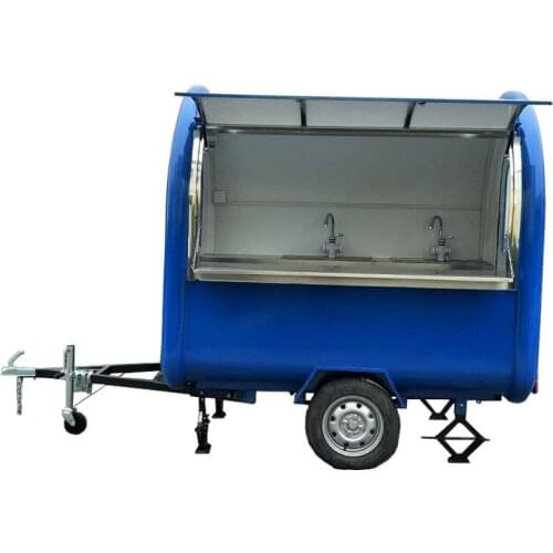 Eupro standard KN-220B blue color mobile food carts/trailer/ ice cream truck/snack with drawing design and free shipping by sea