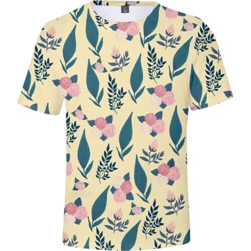 Aikooki New 3D Leaf T-Shirt Men/Women Fashion Casual Harajuku Style Hip Hop T Shirt 3D Print Leaf Short T-shirts Top