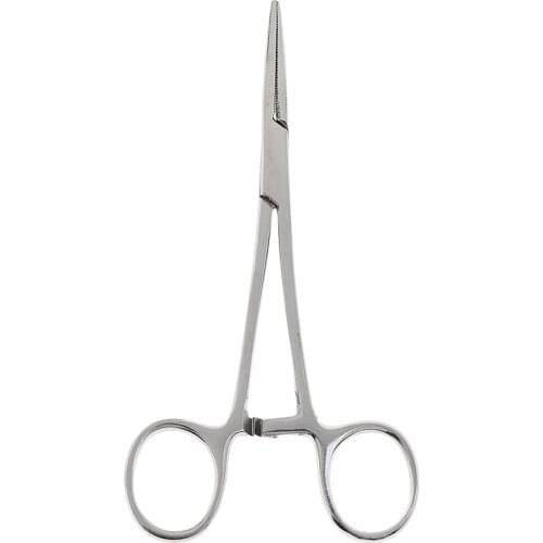 Stainless Steel Hemostat Straight /Curved Hair Clamp For Pet Ear Clean, 5.5Inch