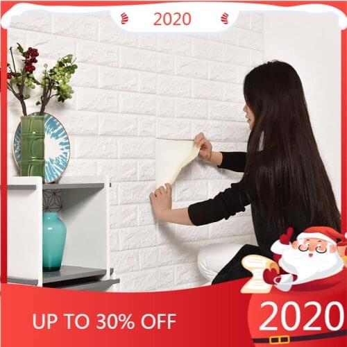 Hot Sale DIY 3D Brick PE Foam Wall Stickers Panels Room Decal Stone Decoration Living Room Kids Safty Bedroom Home Decor
