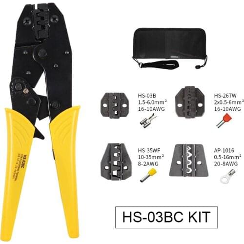 HS-30J Jaws Kit/HS-03BC ratchet Crimping Pliers set Clamp Tools kit hand electrician tools 03B/26TW/35WF/1016 Multiple jaws kit