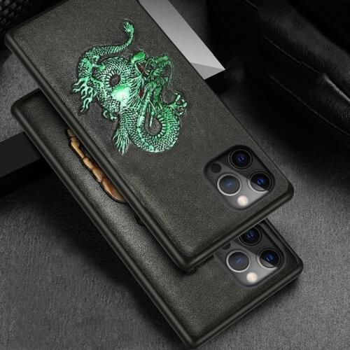 Animal embossed Leather Phone Case for iPhone 12 Pro Max X XS Max XR for iphone 12 Pro 7 8 Plus 11 pro max Shockproof Back Cover