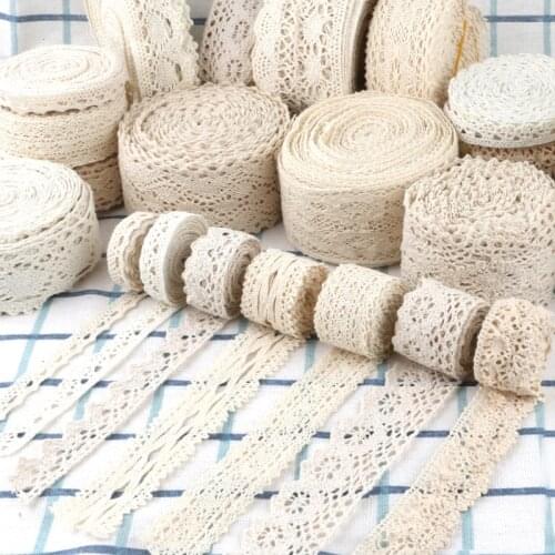 New Selling High Quality Trim Lace Ribbon 10 Yards/Lot Cotton Material Embroidered Lace For Sewing Home DIY Accessories