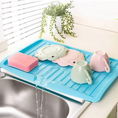 Kitchen Sink Drain Rack Plastic Dish Bowl Drying Rack Cup Dishes Drainer Board Worktop Kitchen Organizer