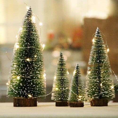 Mini Christmas Tree With String Light Cedar Table Decor Small Chrstmas Tree Window Display Home Table Decor New YearS Gift