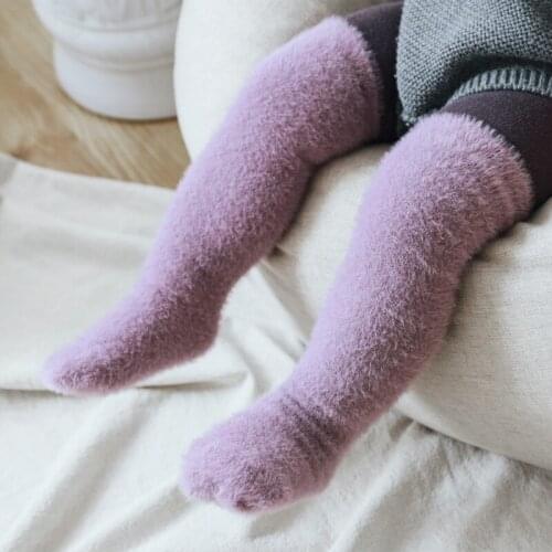 Warm Baby Socks Thick Newborn Baby Girl Boy Winter Socks Kids Children Toddler Infant Knee High Long Socks Christmas Sokken