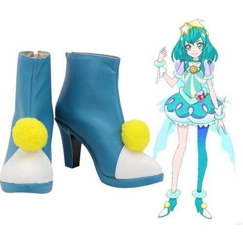 Star Twinkle Precure Hagoromo Lala Cure Milky Cosplay Shoes Boots Women High Heel Shoes Halloween Party Shoes Custom Made