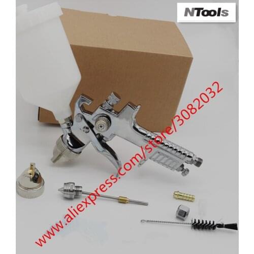 Free Shipping H-827 Gun Chrome Face Spray Gun 1.3mm 1.6mm Nozzle Car Sprayer For Auto Painting Hvlp Paint Gun Airbrush Air Gun