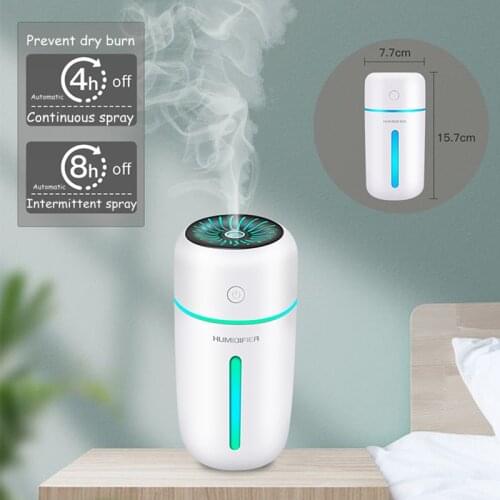 Portable Mini Air Humidifier USB Aromatheraly Diffuser Fogger 2000mAh Battery Wireless Ultrasonic Umidificador LED Lamp Atomizer