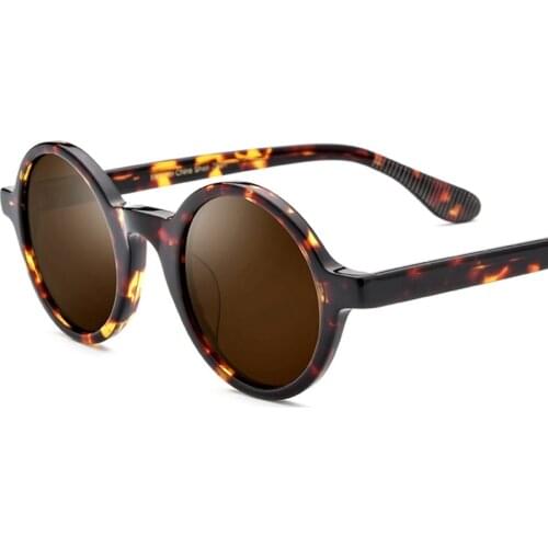 Johnny Depp Round Sunglasses Men Women Polarized Sun Glasses Brand Vintage Acetate Glasses Frame Top Quality