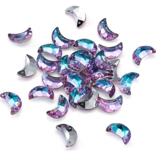 30Pcs K9 Glass Rhinestone Charms Imitation Austrian Crystal Heart Star Moon Snowflake Fish Elephant Starfish Jewelry Pendants