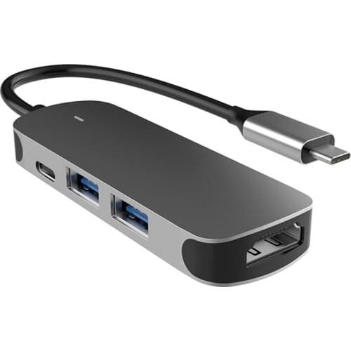 Type C to HDMI/PD Docking Station 4-In-1 Multi-Function Converter Type HUB Docking Station, Suitable for Apple Computers
