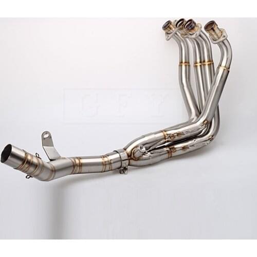 Motorcycle Exhaust Middle Link Pipe And Escape Front Connection Pipe Full System Accessories For Kawasaki Z900 2017 2018 Slip-on