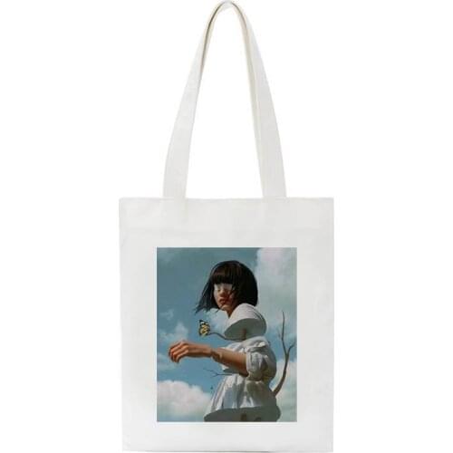 Women Informal Fashion Shoulder Canvas Bag Cute Cartoon Art Punk Style Ballroom Fun Ulzzang Harajuku Vintage High Capacity