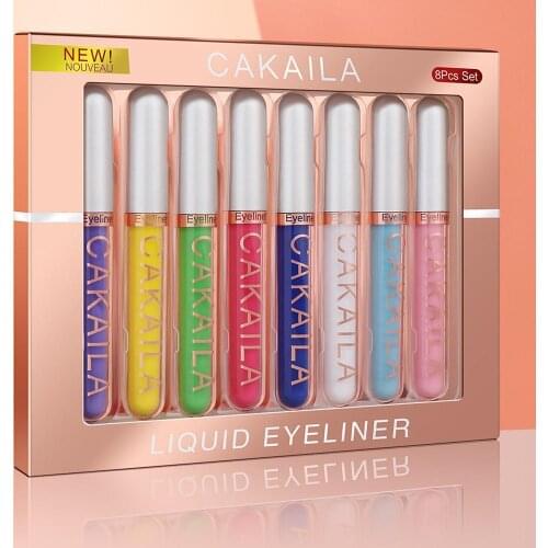 1pcs 8 Colors/Set Fashion Matte Color Eyeliner Kit Makeup Waterproof Colorful Eye Liner Pen Eyes Make Up Eyeshadow Cosmetics Set