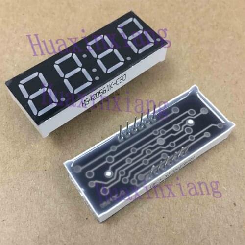 10PCS/Lot 0.56" 0.56 inch 4 Digits 7 Seven Segment Numeric Digital Display Red Color LED with Clock Common Cathode/Anode