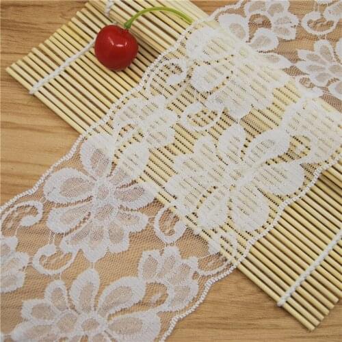100mm Polyester Lace Trim White Fabric Sewing Accessories Cloth Wedding Dress Decoration Ribbon Craft Supplies 150yards L966
