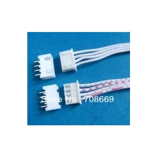 100 pcs 4 Pin Connector leads Heade 2.54 mm L: 200mm