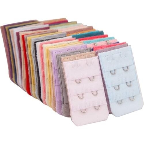 4/5/8Pcs Nylon Extenders Buckle Extension for Women Girl 3 Row 2 Hooks Bra Strap Extender Sewing Tool Hook Intimates Accessoies
