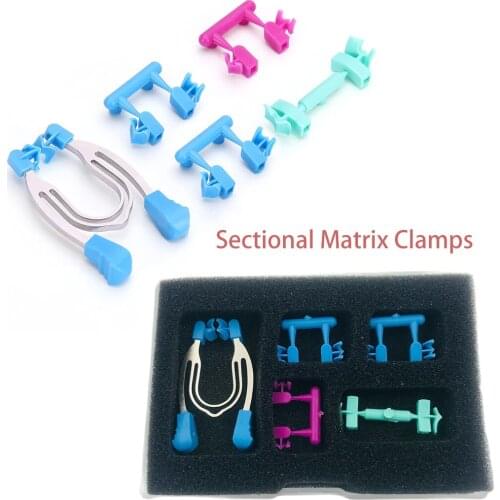Cesoon Dental Matrix Sectional Contoured Matrices Clamps Spring Rings Clips Metal Upgraded A Type Autoclavable Dentistry Tools