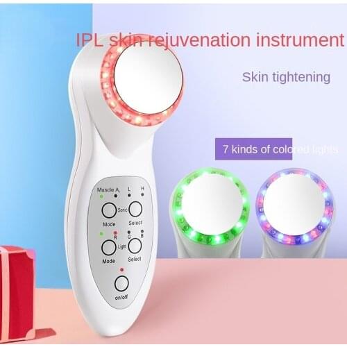 Colors LED Photon Ultrasonic Tighten Face Lift Skin Cleaner Wrinkle Remover Anti Aging Ultrasound Facial Beauty Massager