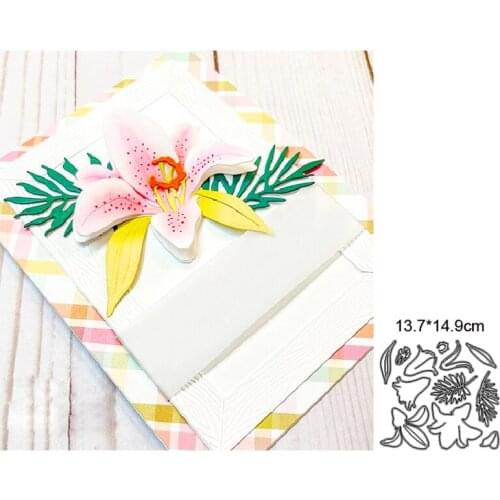 Flower Metal Cutting Dies Flower Leaves Embossing Stencil 3D Die Cuts Stencil for DIY Crafts Scrapbook Album Paper Ca