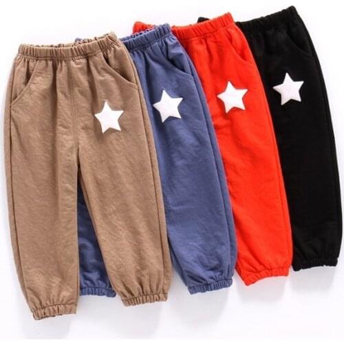 Childrens clothing boy pants kids summer thin Loose leisure trousers summer small children baby infant sunscreen pants