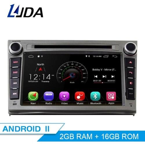 LJDA 2 Din Android 10.0 Car DVD Player For SUBARU OUTBACK 2008-2011 2012 2013 Wifi GPS Navi Radio 2G RAM Stereo Audio Multimedia